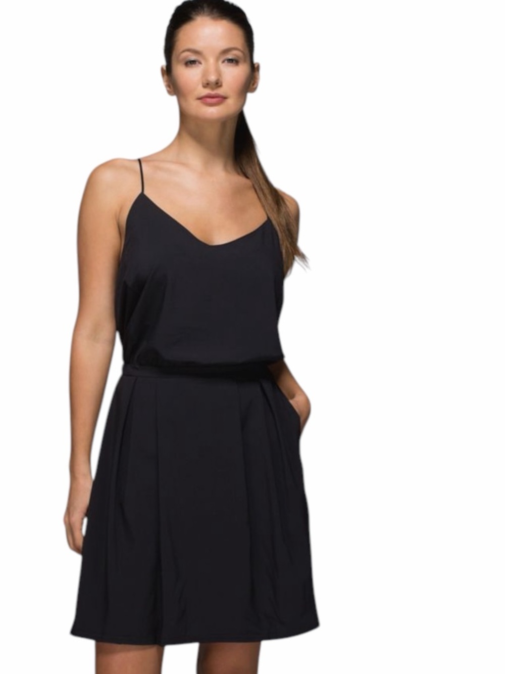 Lululemon -City Summer Dress - Open Back Racerback - Black - Sz 8 - Picture 2 of 5